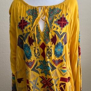 Johnny Was Biya Long Sleeve Top, size XL